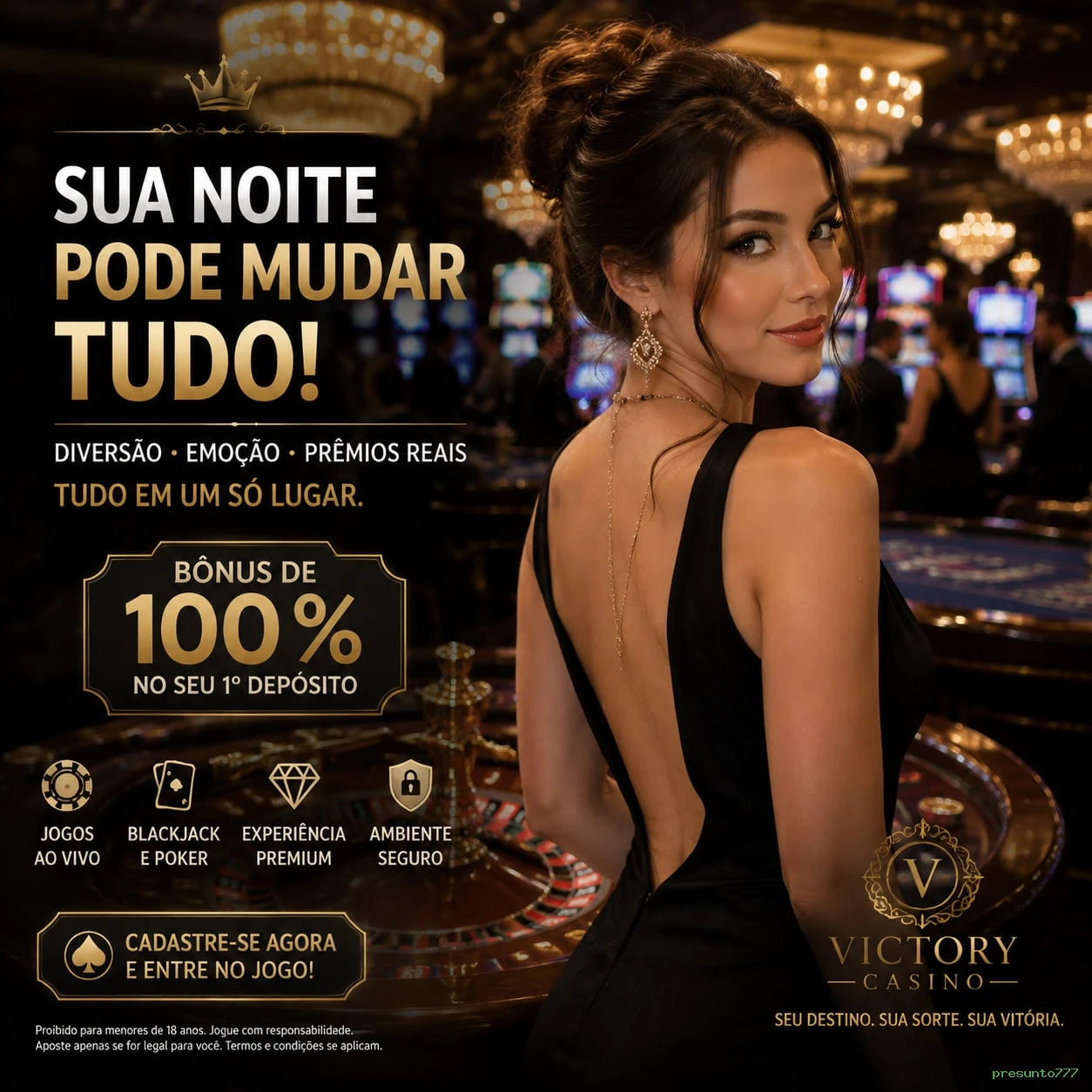 Conta presunto777 sincronizada site e app